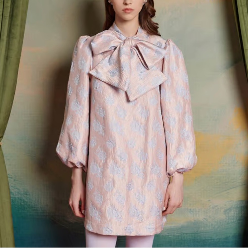 Sister Jane Yvette Bow Jacquard Dress